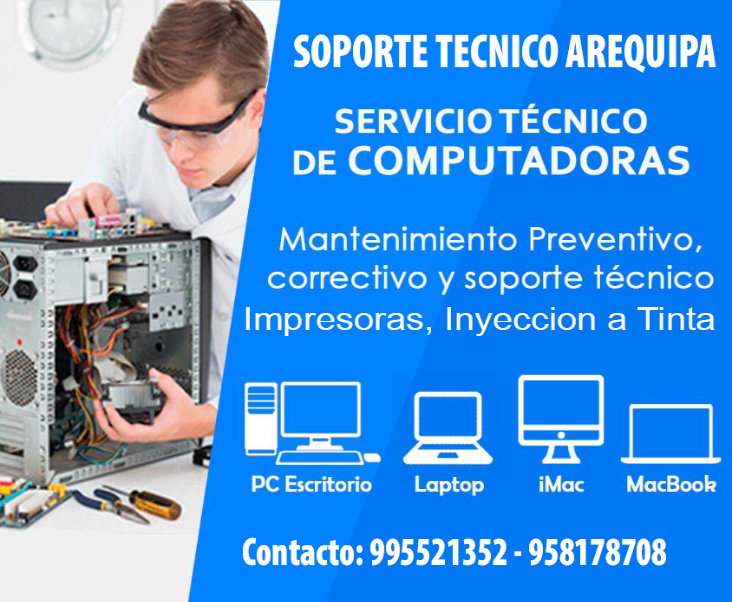 Tecnico de computadoras a domicilio en puno
